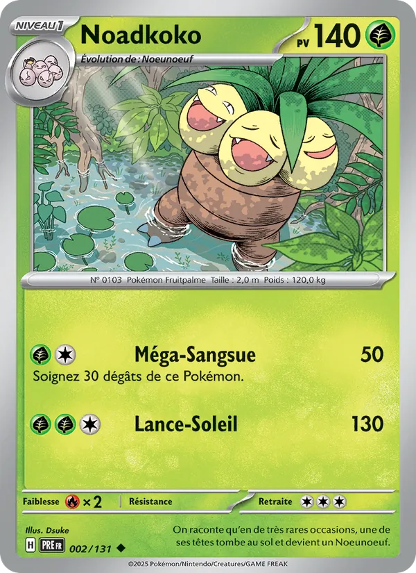 Noadkoko 2/131 — EV08.5 – Évolutions Prismatiques — Carte Pokémon française