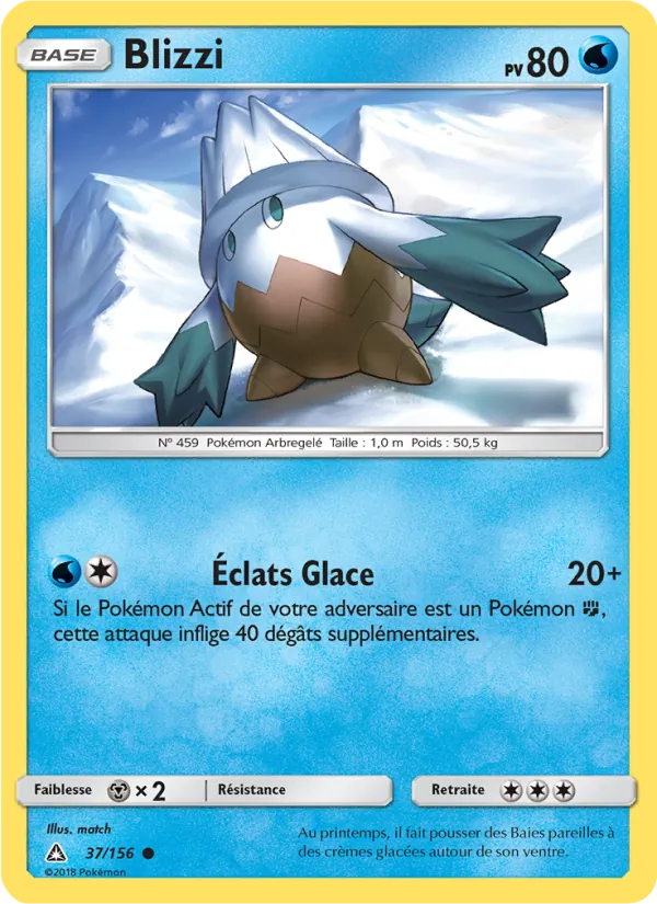 Blizzi 37/156 — SL5 – Ultra-Prisme — Carte Pokémon française