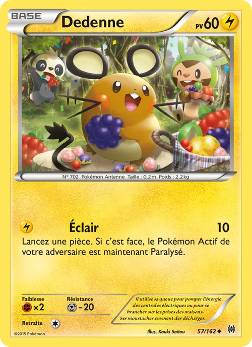 Dedenne 57/162 — XY8 – Impulsion Turbo