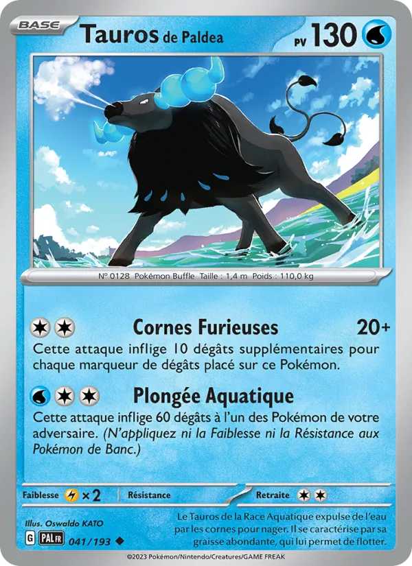 Tauros de Paldea 41/193 — EV02 – Évolutions à Paldea — Carte Pokémon française