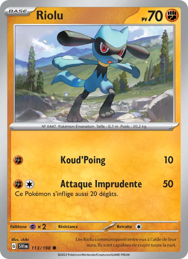 Riolu 113/198 — EV01 – Écarlate et Violet