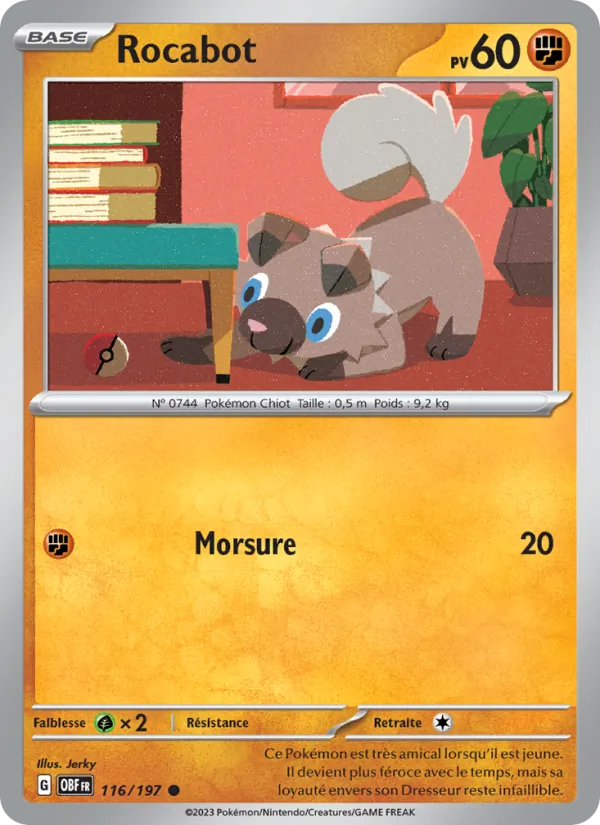 Rocabot 116/197 — EV03 – Flammes Obsidiennes — Carte Pokémon française