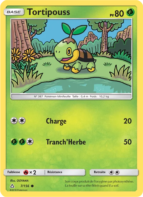 Tortipouss 7/156 — SL5 – Ultra-Prisme — Carte Pokémon française