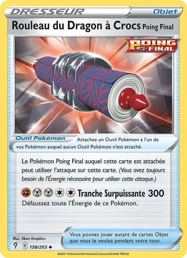 Rouleau du Dragon à Crocs Poing Final 158/203 — EB07 - Evolution Céleste — Carte Pokémon française
