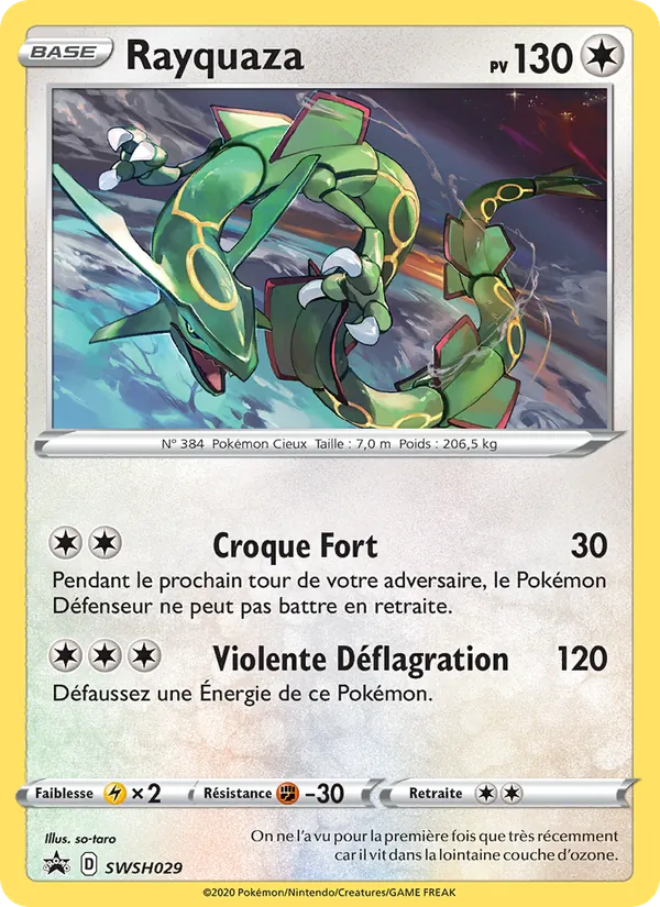 Rayquaza SWSH029/307 — SWSHP – Promo SWSH — Carte Pokémon française