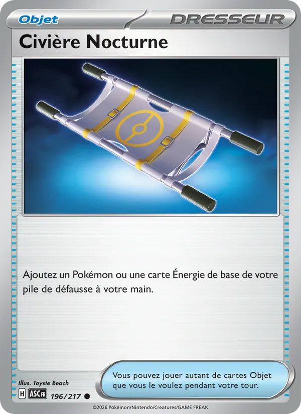Civière Nocturne 196/217 — ME02.5 – Héros Transcendants — Carte Pokémon française