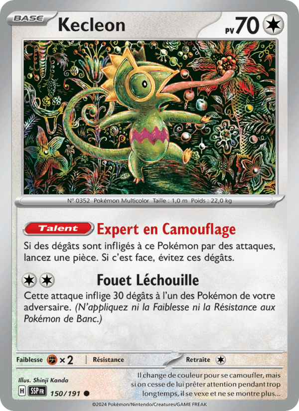 Kecleon 150/191 — EV08 – Étincelles Déferlantes — Carte Pokémon française