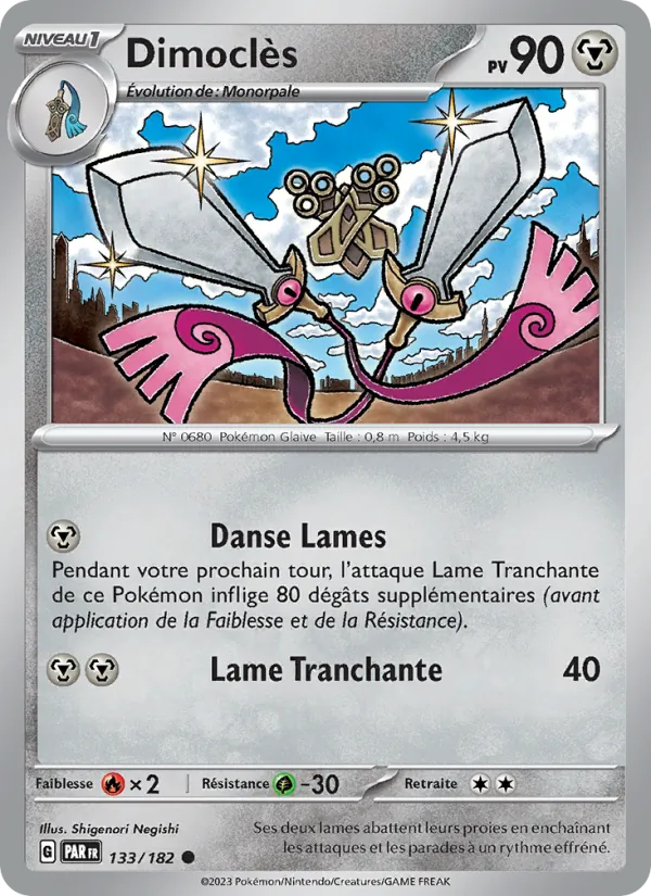 Dimoclès 133/182 — EV04 – Faille Paradoxe — Carte Pokémon française