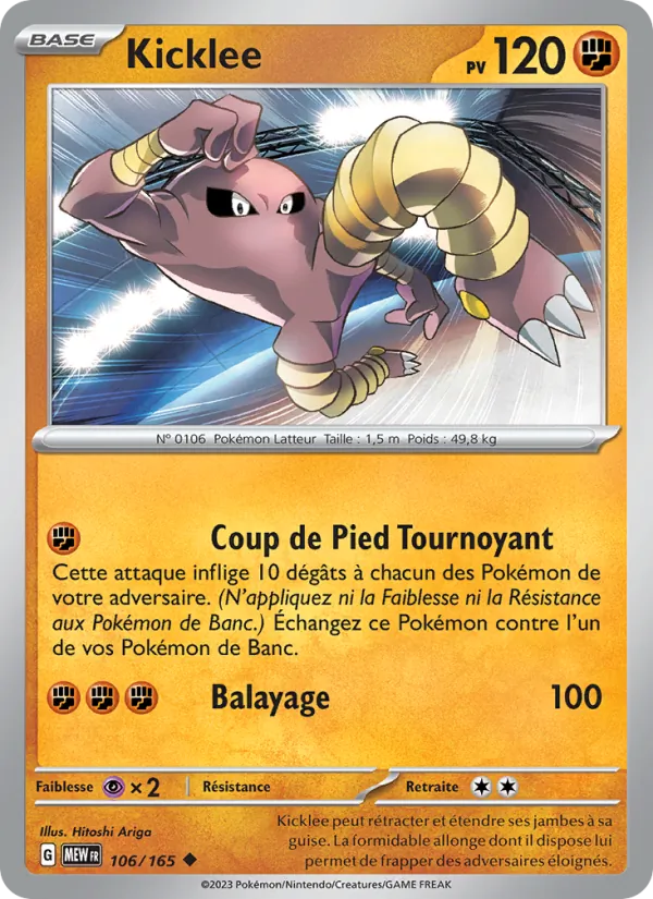 Kicklee 106/165 — EV03.5 — 151 — Carte Pokémon française