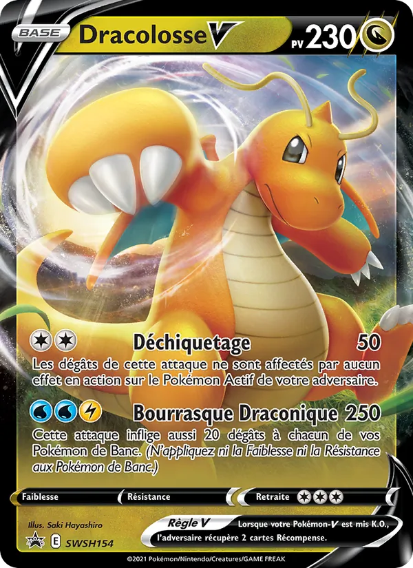Dracolosse V SWSH154/307 — SWSHP – Promo SWSH — Carte Pokémon française