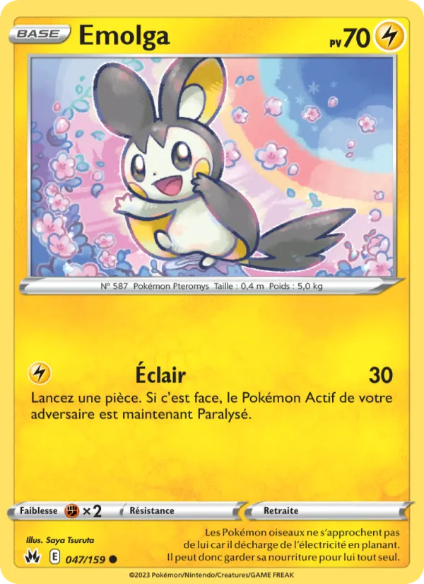 Emolga 47/159 — EB12.5 – Zénith Suprême — Carte Pokémon française