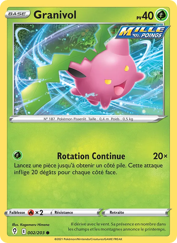 Granivol 2/203 — EB07 - Evolution Céleste — Carte Pokémon française