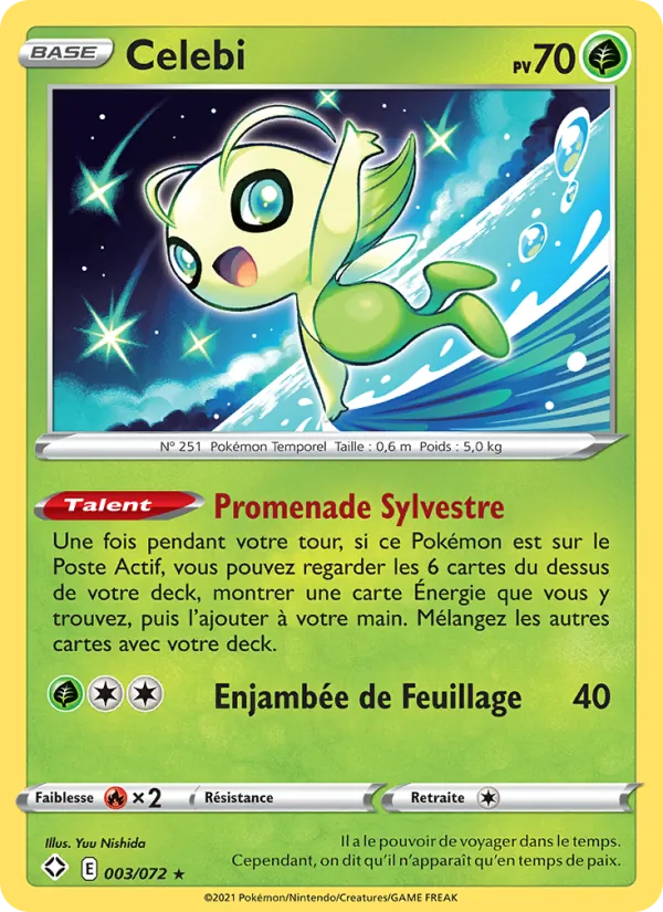 Celebi 3/72 — EB04.5 – Destinées Radieuses — Carte Pokémon française