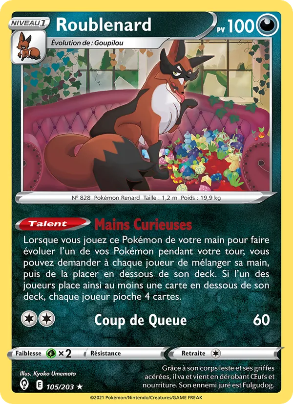 Roublenard 105/203 — EB07 - Evolution Céleste — Carte Pokémon française