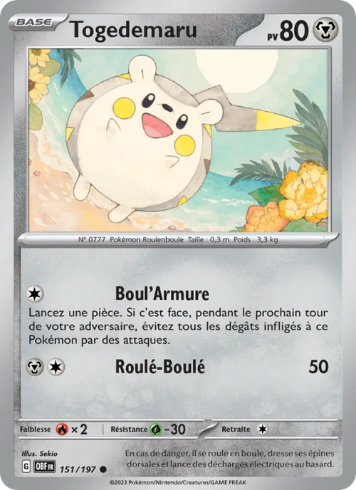 Togedemaru 151/197 — EV03 – Flammes Obsidiennes