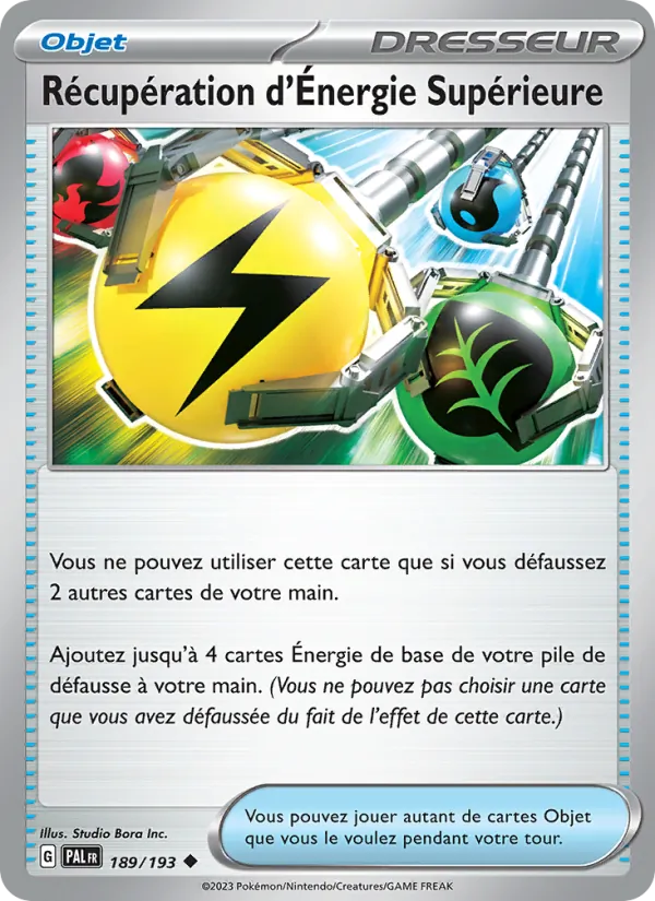 Récupération d'Énergie Supérieure 189/193 — EV02 – Évolutions à Paldea