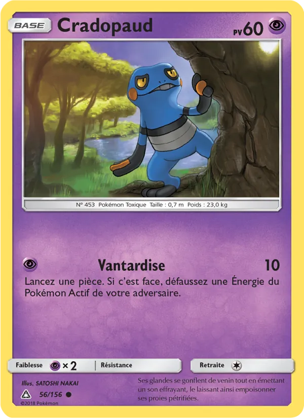 Cradopaud 56/156 — SL5 – Ultra-Prisme — Carte Pokémon française