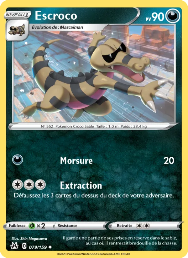 Escroco 79/159 — EB12.5 – Zénith Suprême — Carte Pokémon française