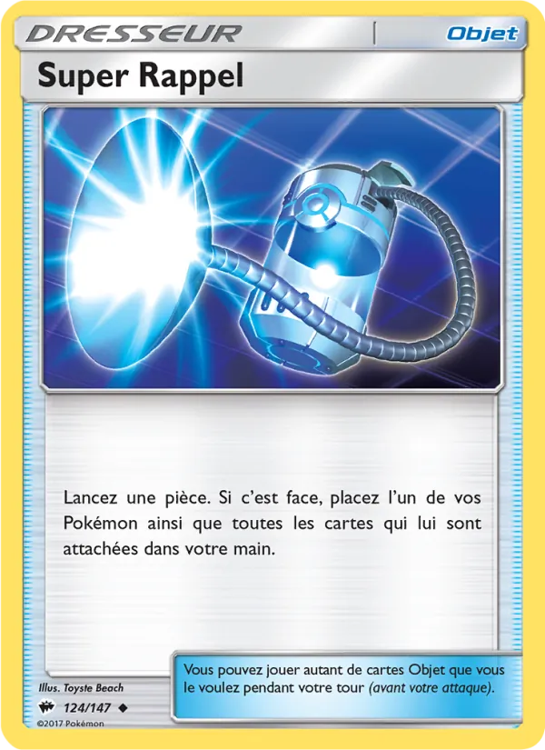 Super Rappel 124/147 — SL3 – Ombres Ardentes — Carte Pokémon française