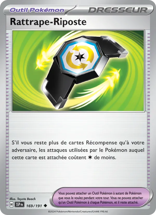 Rattrape-Riposte 169/191 — EV08 – Étincelles Déferlantes — Carte Pokémon française