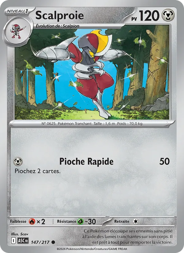 Scalproie 147/217 — ME02.5 – Héros Transcendants — Carte Pokémon française