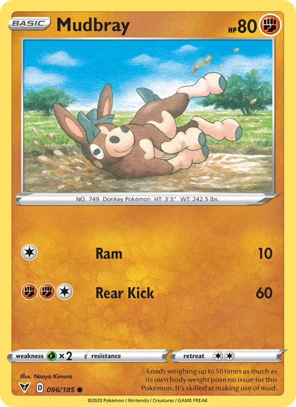Tiboudet 96/185 — SWSH4 – Vivid Voltage — Carte Pokémon anglaise