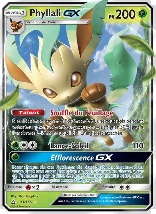 Phyllali GX 13/156 — SL5 – Ultra-Prisme — Carte Pokémon française