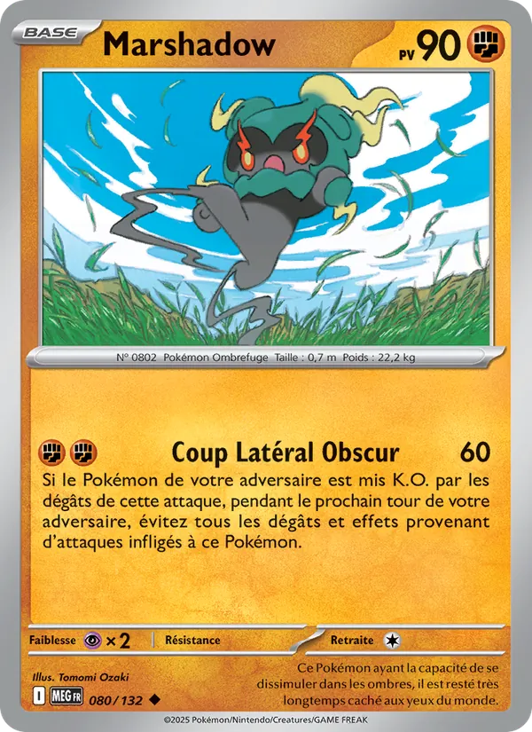 Marshadow 80/132 — ME01 — Méga-Évolution — Carte Pokémon française
