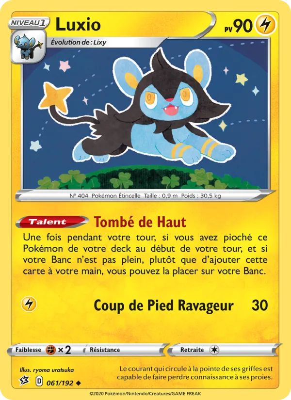 Luxio 61/192 — EB02 – Clash des Rebelles — Carte Pokémon française