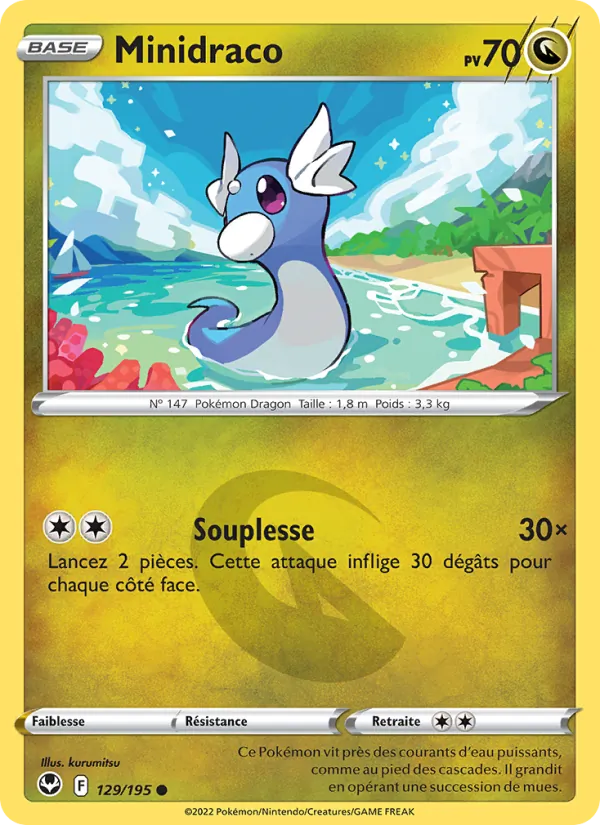 Minidraco 129/195 — EB12 – Tempête Argentée — Carte Pokémon française