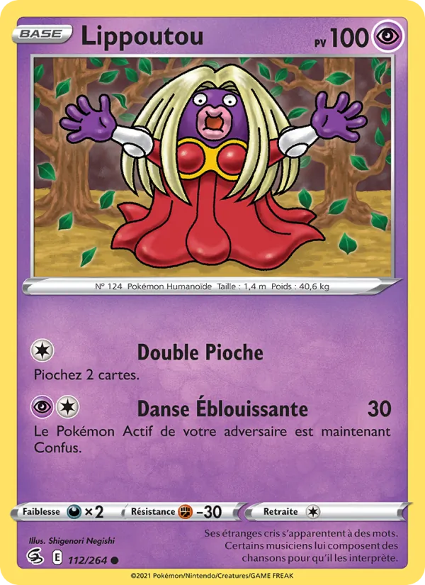 Lippoutou 112/264 — EB08 - Poing de Fusion — Carte Pokémon française