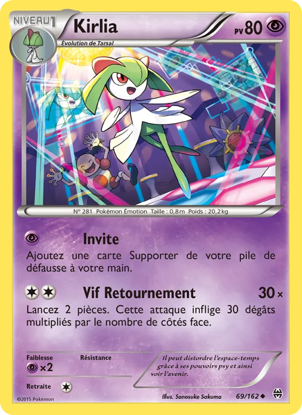 Kirlia 69/162 — XY8 – Impulsion Turbo