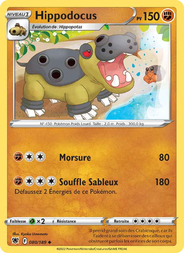 Hippodocus 80/189 — EB10 – Astres Radieux — Carte Pokémon française