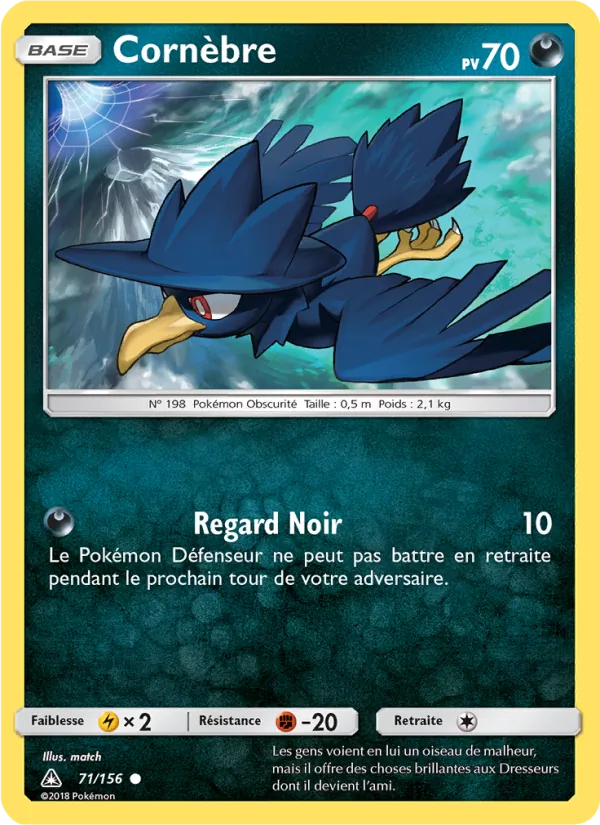 Cornèbre 71/156 — SL5 – Ultra-Prisme — Carte Pokémon française
