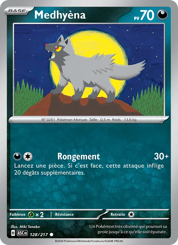 Medhyèna 128/217 — ME02.5 – Héros Transcendants — Carte Pokémon française