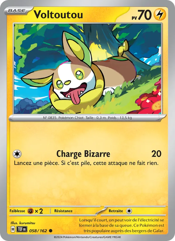 Voltoutou 58/162 — EV05 – Forces Temporelles — Carte Pokémon française