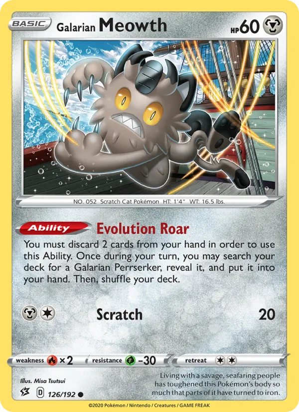 Miaouss de Galar 126/192 — SWSH2 – Rebel Clash