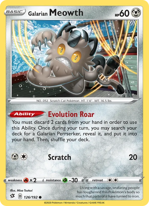 Miaouss de Galar 126/192 — SWSH2 – Rebel Clash