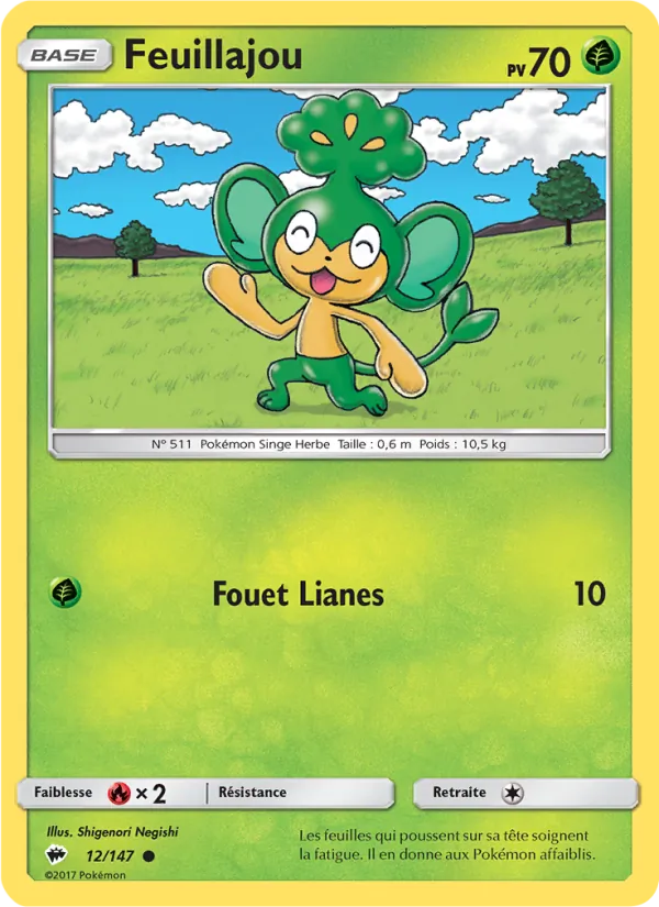 Feuillajou 12/147 — SL3 – Ombres Ardentes — Carte Pokémon française