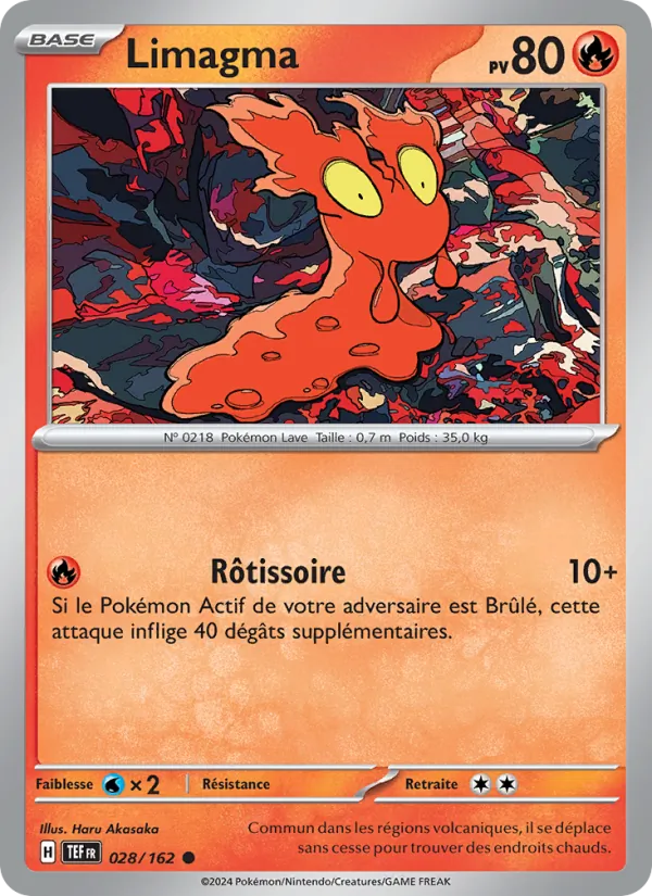 Limagma 28/162 — EV05 – Forces Temporelles — Carte Pokémon française