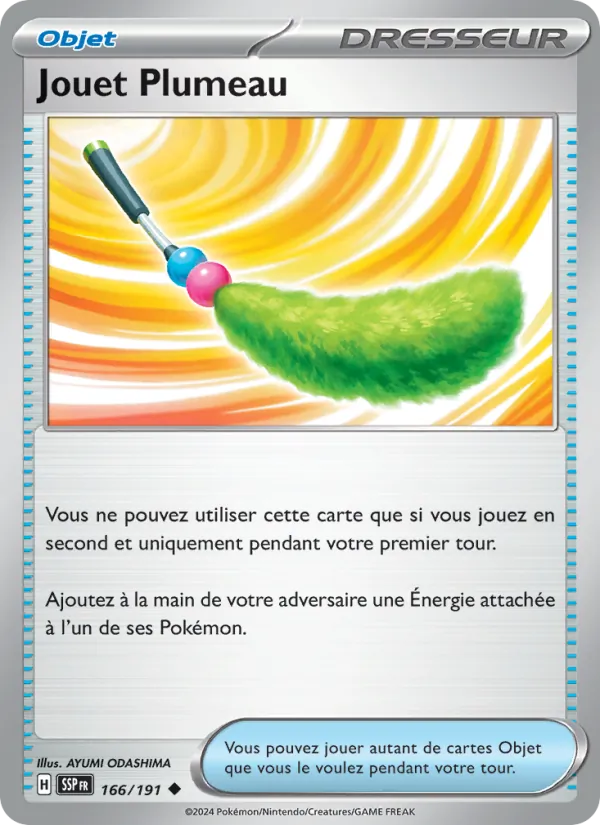 Jouet Plumeau 166/191 — EV08 – Étincelles Déferlantes — Carte Pokémon française