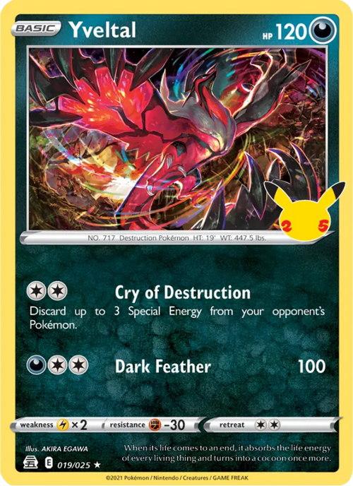 Yveltal 19/25 — CEL25 – Celebrations
