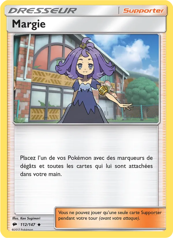 Margie 112/147 — SL3 – Ombres Ardentes — Carte Pokémon française
