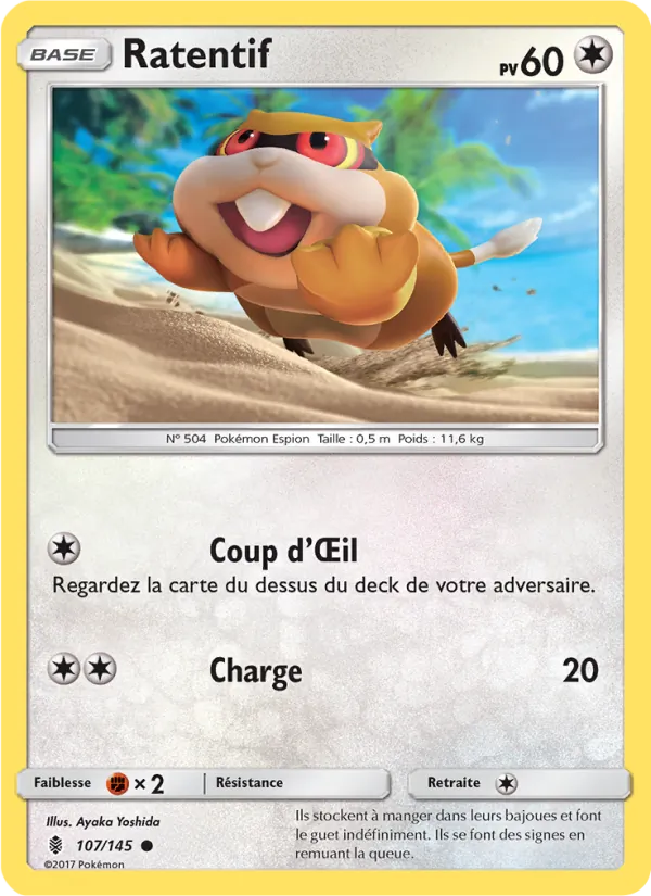 Ratentif 107/145 — SL2 – Gardiens Ascendants — Carte Pokémon française