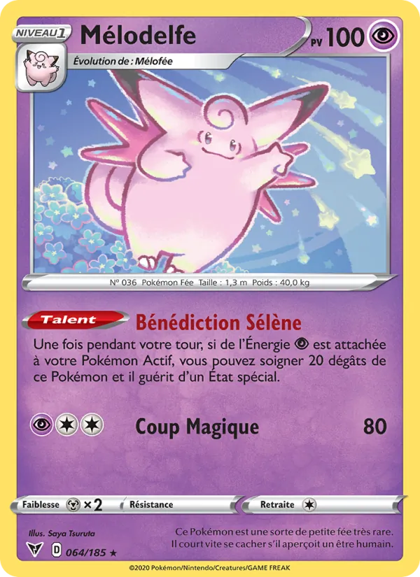 Mélodelfe 64/185 — EB04 — Voltage Éclatant — Carte Pokémon française
