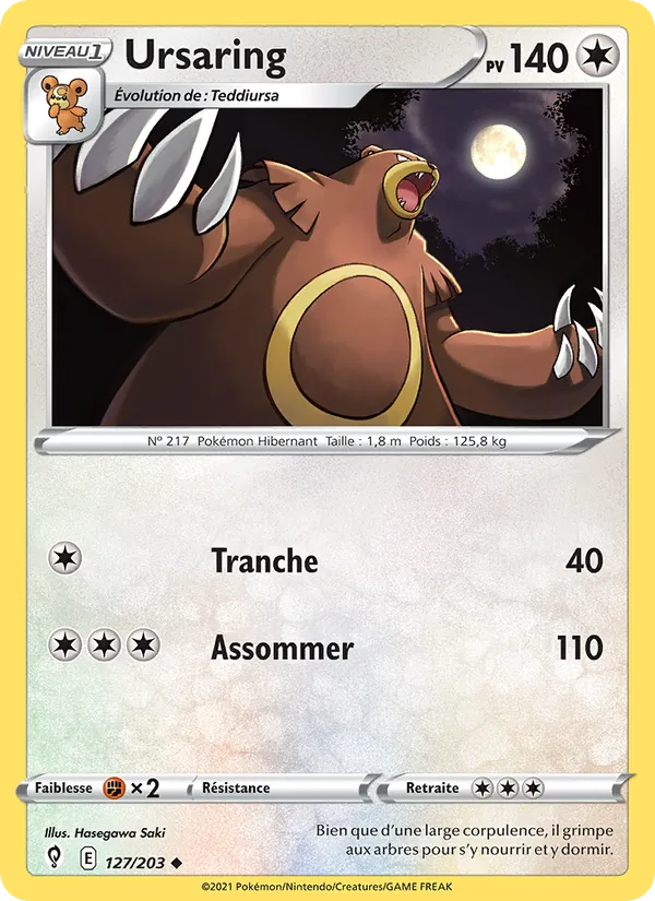 Ursaring 127/203 — EB07 - Evolution Céleste — Carte Pokémon française