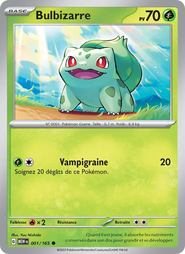 Bulbizarre 1/165 — EV03.5 — 151 — Carte Pokémon française