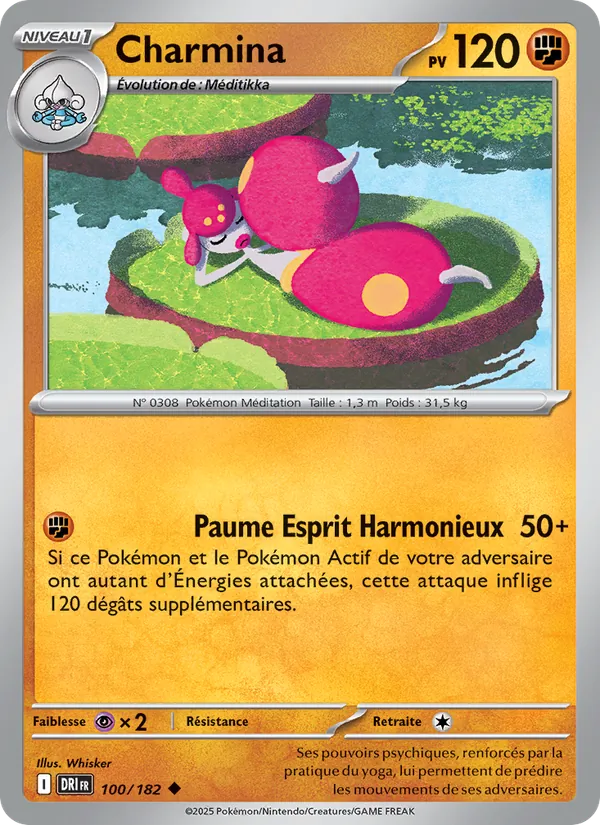 Charmina 100/182 — EV10 – Rivalités Destinées — Carte Pokémon française