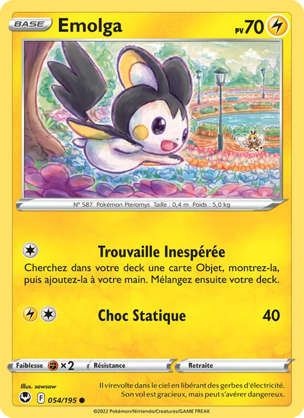 Emolga 54/195 — EB12 – Tempête Argentée — Carte Pokémon française
