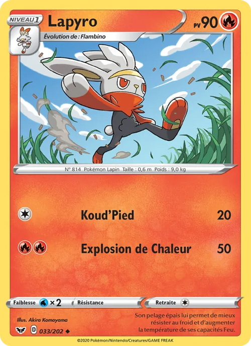 Lapyro 33/202 — EB01 – Épée et Bouclier